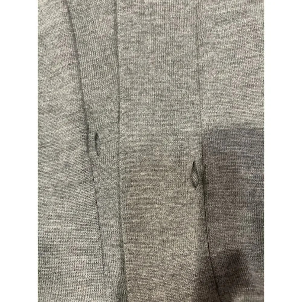 TALBOTS Heather Gray 100% Merino Wool Longline Sweater Duster Small Petite SP